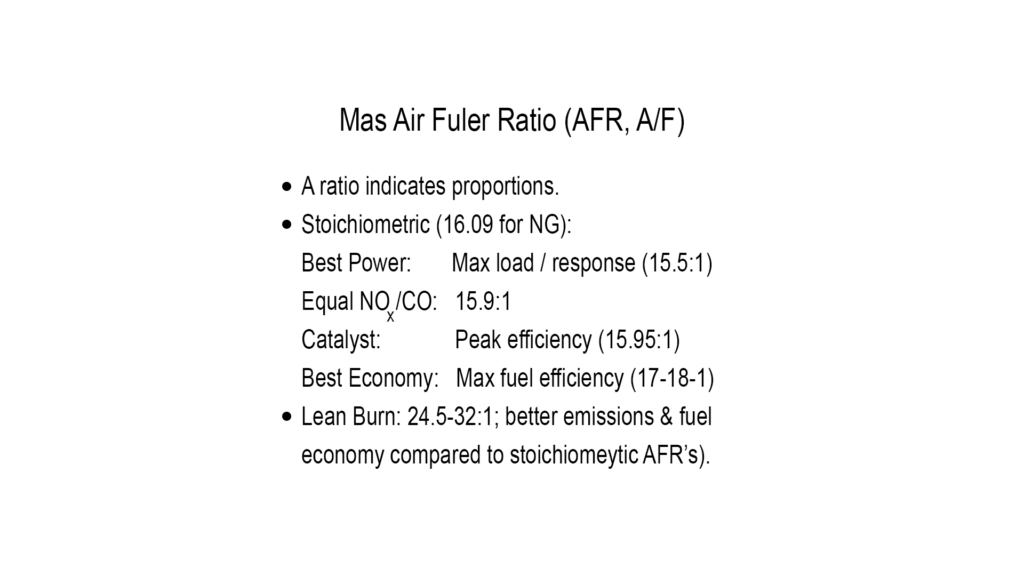 mas air fuler ratio afr a/f