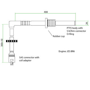 9141004-20 Leads Teflon Extension for Jenbacher Series 6