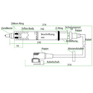 9153311-H Leads Teflon Extension for Mtu 4000-L33, Man 3262LE