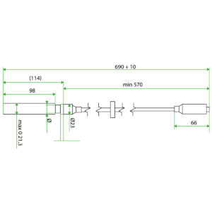 9153704 Leads Teflon Extension for Doosan 690 MM