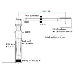 9157805 Leads Teflon Extension for Jenbacher Serie 3